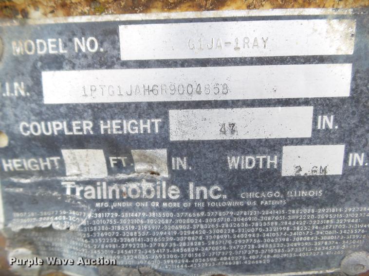 image for item DH9451 1994 Trailmobile G1JA-1RAY dry van trailer