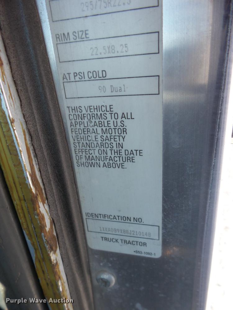 image for item K6315 2008 Kenworth T660 semi truck