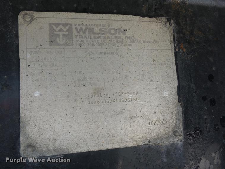 image for item K6316 2000 Wilson CF-900A flatbed trailer