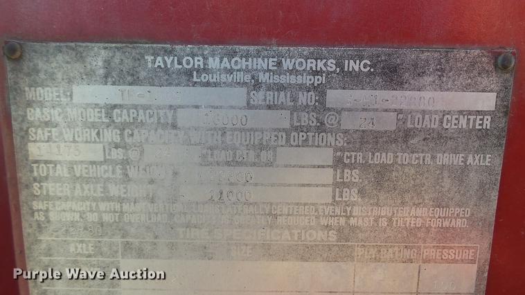 image for item DC6297 Taylor TE-160S forklift