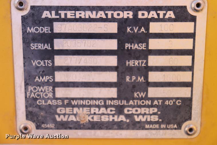 image for item DC6300 Caterpillar Olympian generator