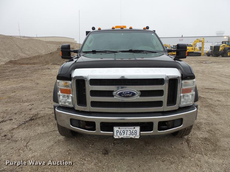 image for item DC6381 2008 Ford F450 Super Duty Crew Cab flatbed pickup truck