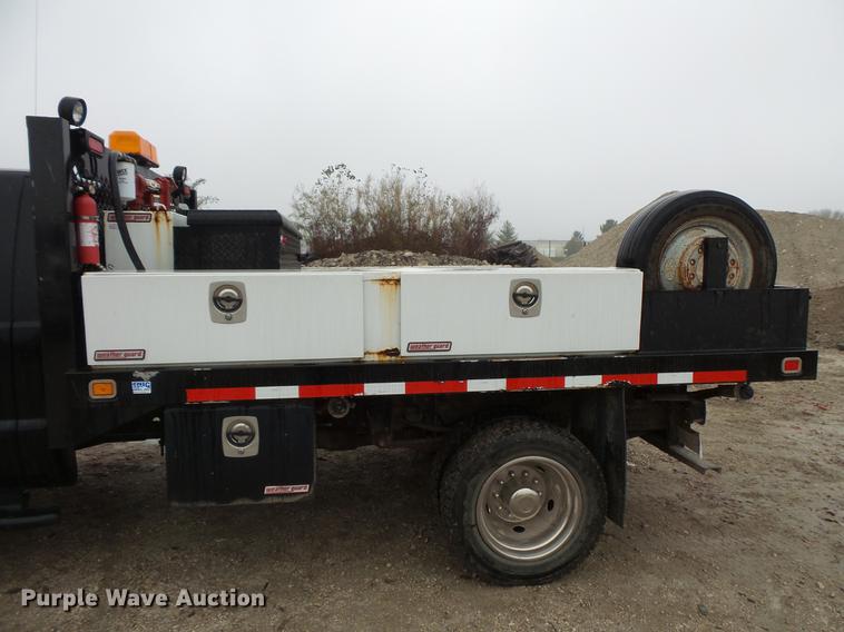 image for item DC6381 2008 Ford F450 Super Duty Crew Cab flatbed pickup truck
