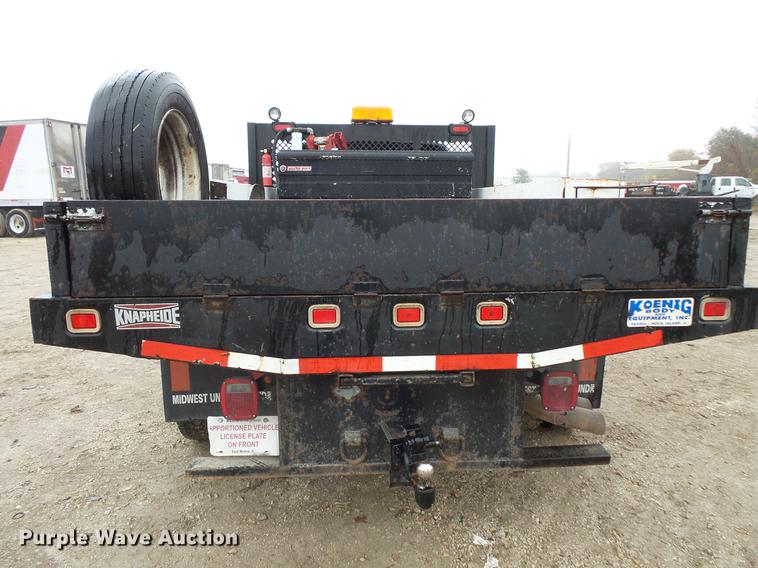 image for item DC6381 2008 Ford F450 Super Duty Crew Cab flatbed pickup truck