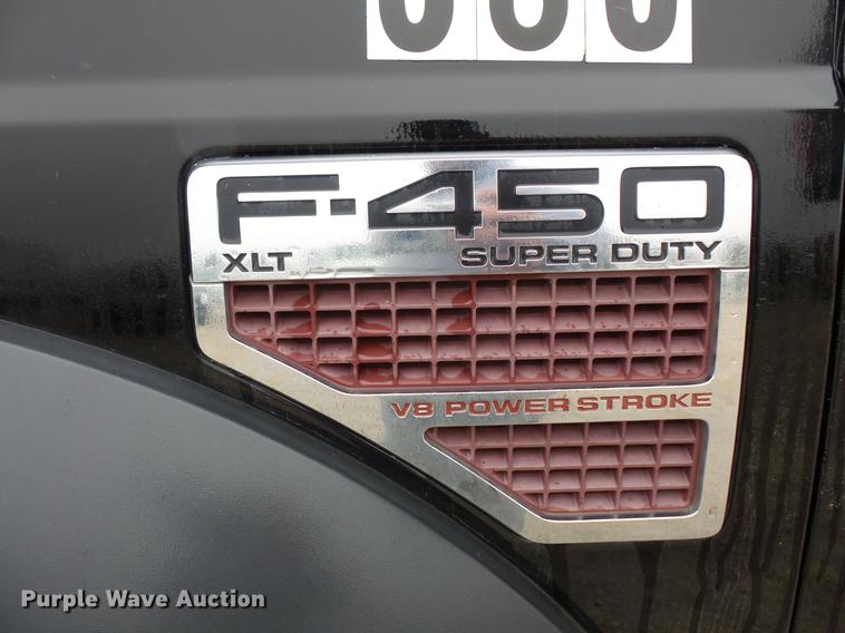 image for item DC6381 2008 Ford F450 Super Duty Crew Cab flatbed pickup truck