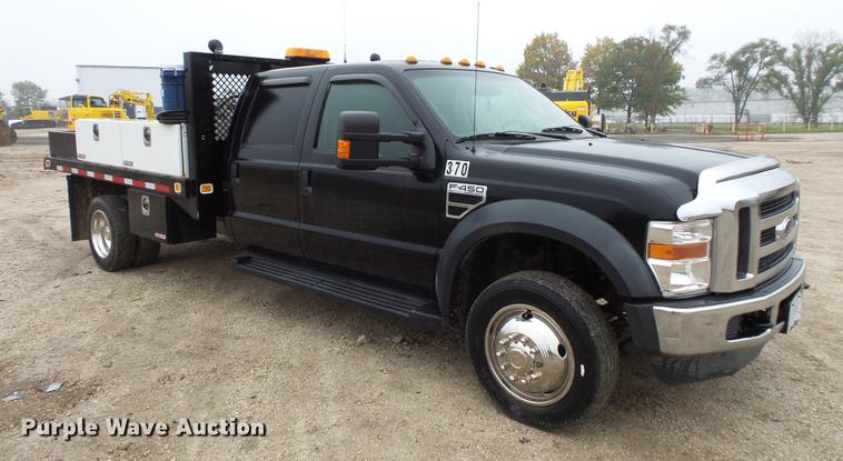 image for item DC6384 2010 Ford F450 Super Duty Crew Cab flatbed truck