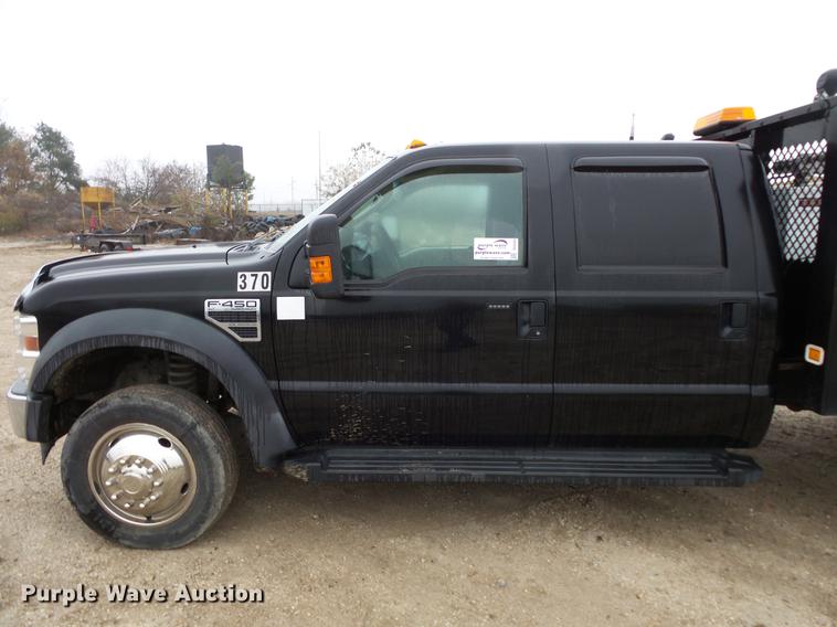 image for item DC6384 2010 Ford F450 Super Duty Crew Cab flatbed truck