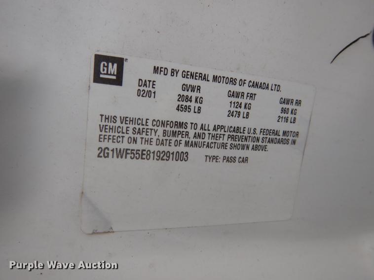 image for item DA1377 2001 Chevrolet Impala