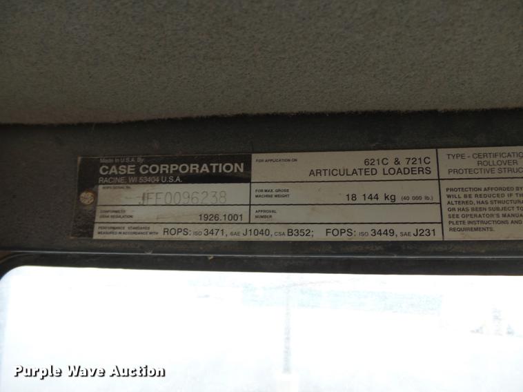 image for item DB7245 1999 Case 621C wheel loader
