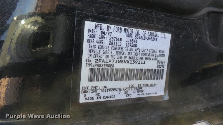 image for item DC1926 1997 Ford Crown Victoria police interceptor