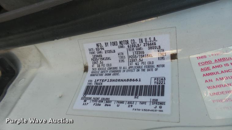 image for item DC1945 1994 Ford F150 pickup truck