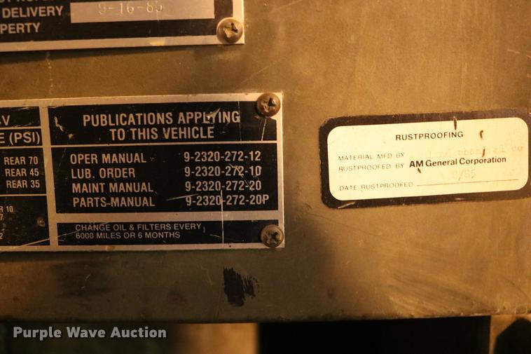 image for item DC3614 1986 Am General AMGN-M929 dump truck