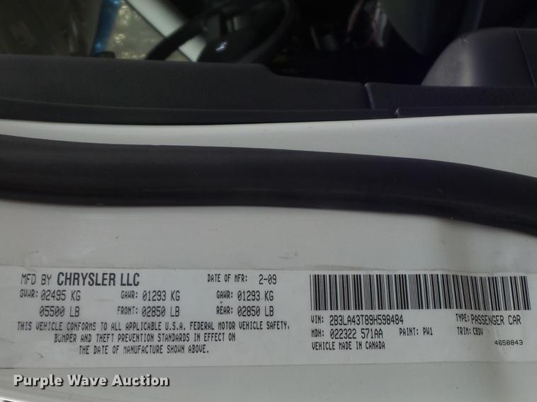 image for item DC7474 2009 Dodge  Charger SE