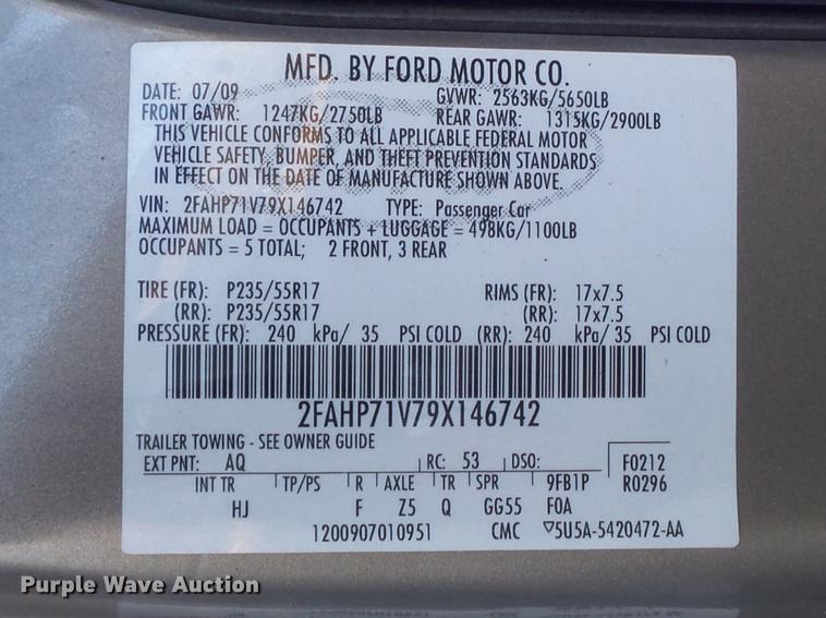 image for item DC7482 2009 Ford Crown Victoria Police Interceptor