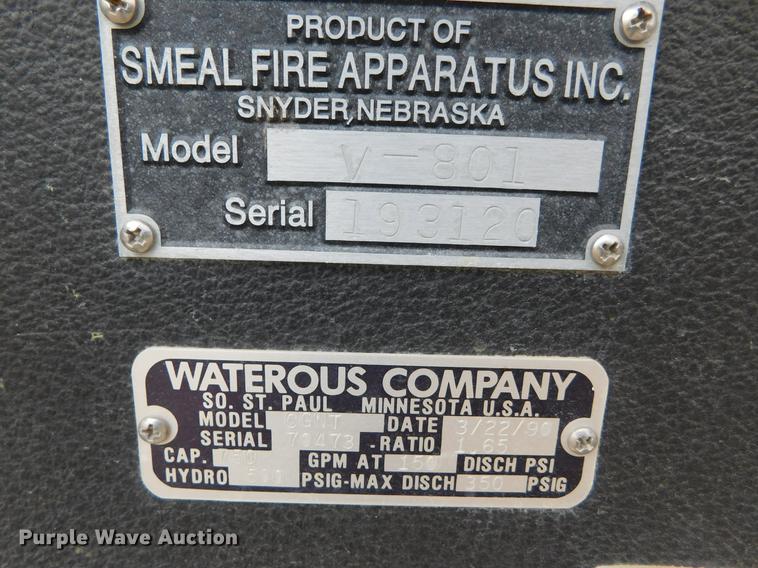 image for item DC8465 1991 Ford F800 fire truck