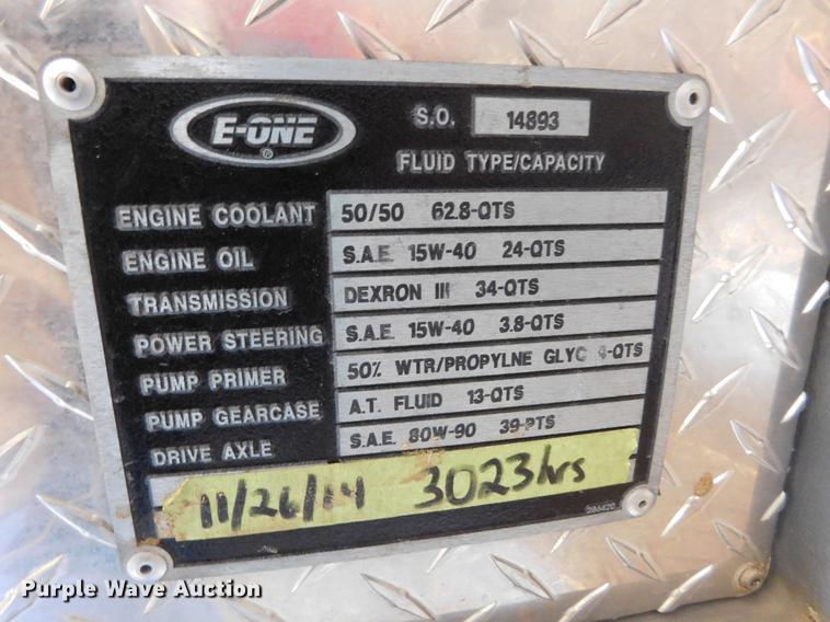 image for item DC8468 1995 Emergency One fire truck