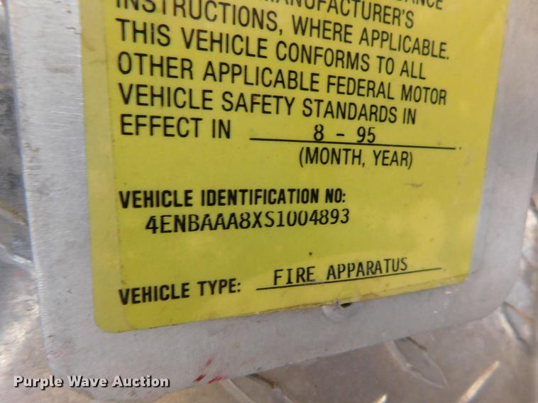 image for item DC8468 1995 Emergency One fire truck