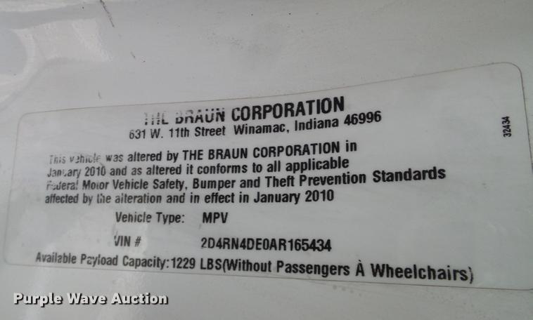 image for item DD1443 2010 Dodge Grand Caravan van