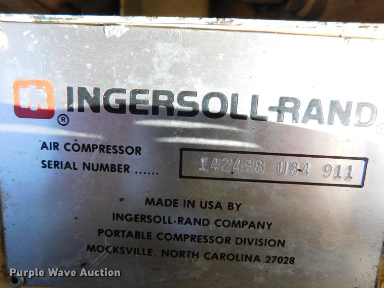 image for item DE9249 1984 Ingersoll Rand P-100A-WD air compressor