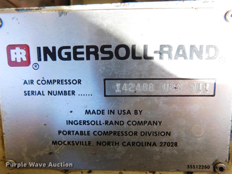 image for item DE9249 1984 Ingersoll Rand P-100A-WD air compressor