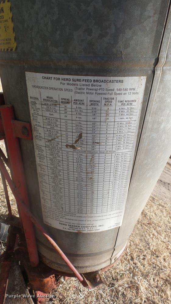 image for item DK9199 Herd Sure-Feed broadcast spreader