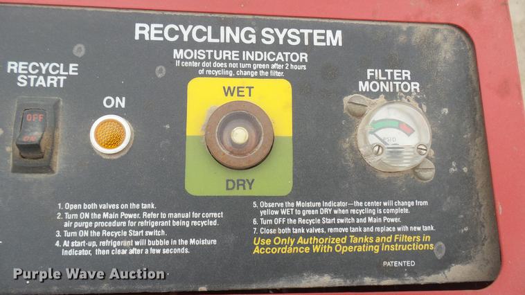 image for item DX9837 Robinair refrigerant recovery system