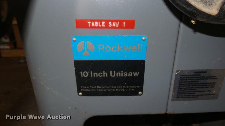 image for item DX9842 Rockwell 34-466 unisaw