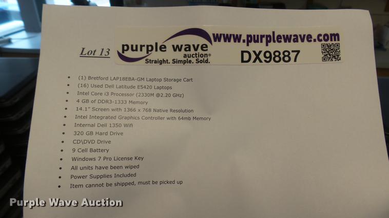 image for item DX9887 (16) Dell Latitude E5420 laptops