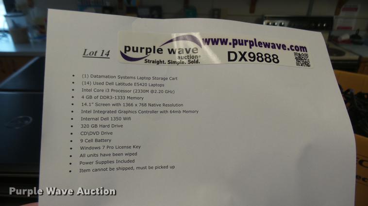 image for item DX9888 (14) Dell Latitude E5420 laptops