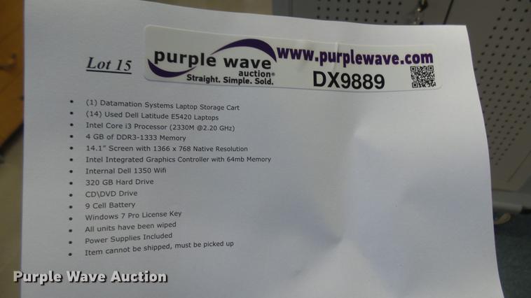 image for item DX9889 (14) Dell Latitude E5420 laptops