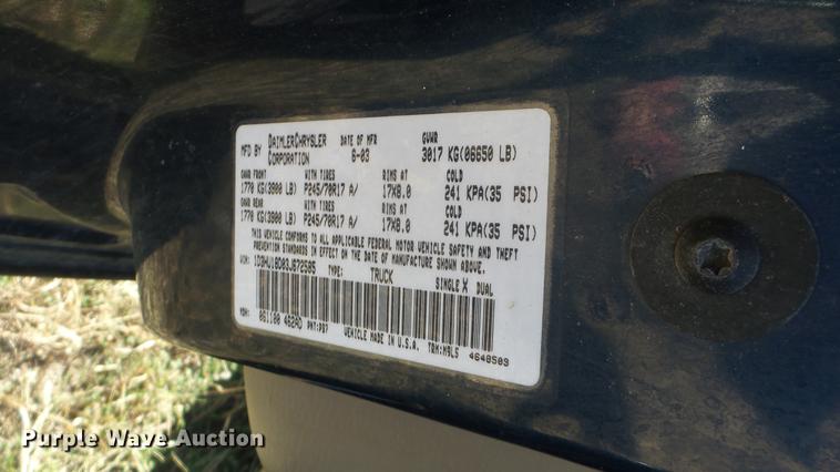 image for item DX9944 2003 Dodge Ram 1500 Quad Cab pickup truck