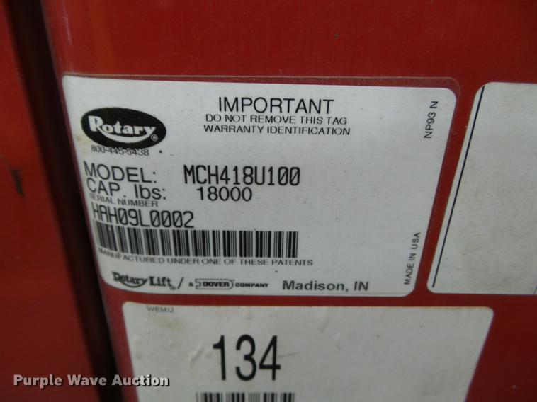 image for item DZ9124 Rotary MACH418 lift system