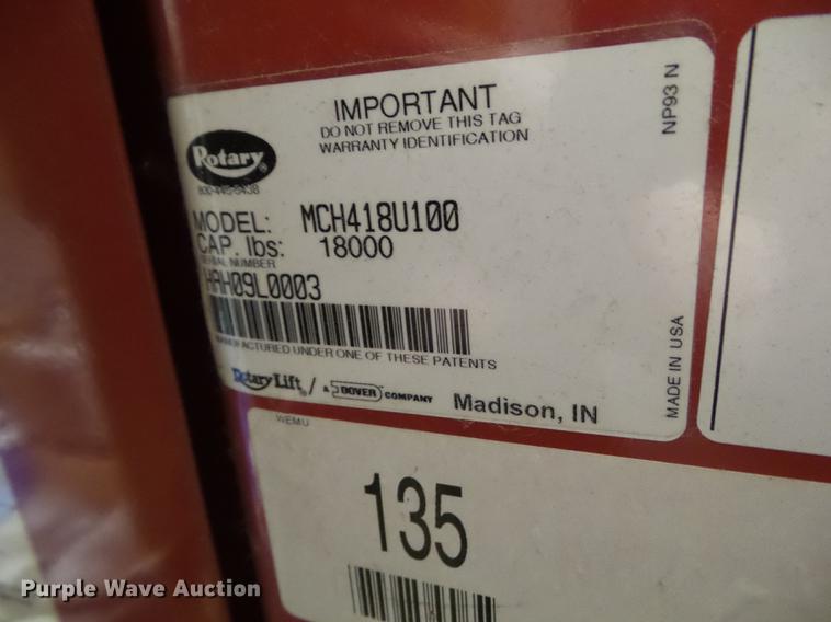 image for item DZ9124 Rotary MACH418 lift system