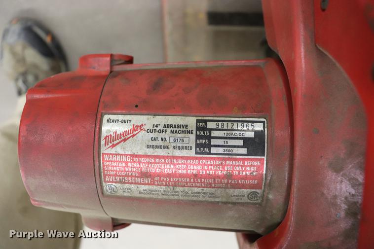 image for item EC9261 Milwaukee 14" abrasive cut-off saw