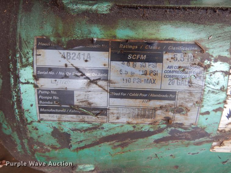 image for item EC9851 2001 Speedaire air compressor