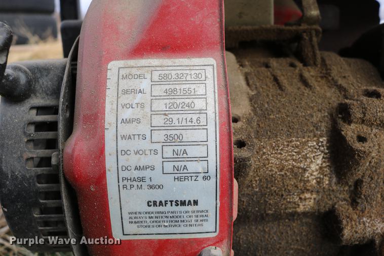image for item EE9985 Craftsman generator