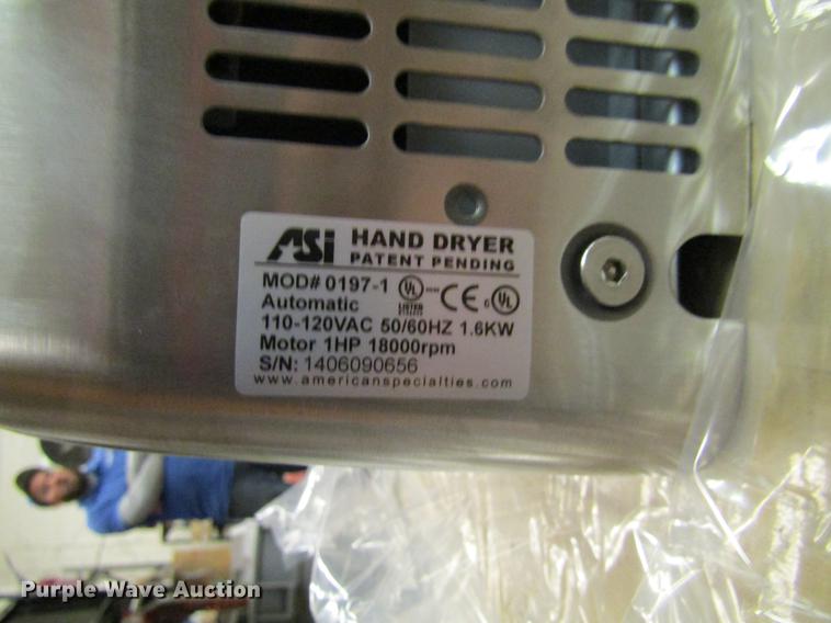 image for item EE9997 (17) American Specialties 0197-1-93 hand dryers