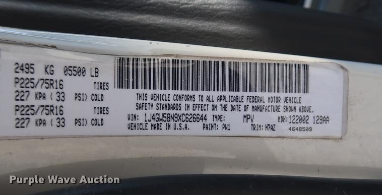 image for item AX9036 1999 Jeep Grand Cherokee SUV