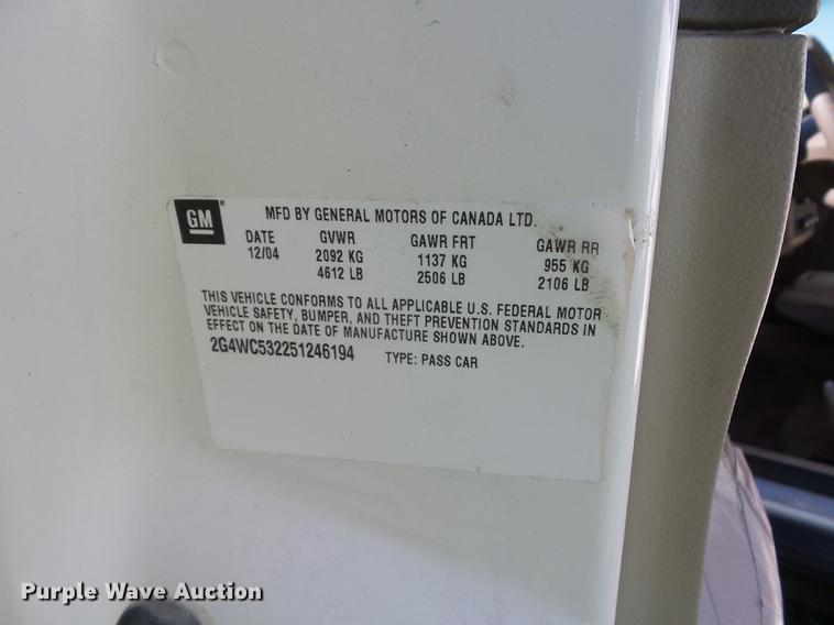 image for item DA0889 2005 Buick LaCrosse