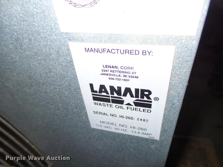 image for item DB9832 Lanair HI-260 waste oil heater