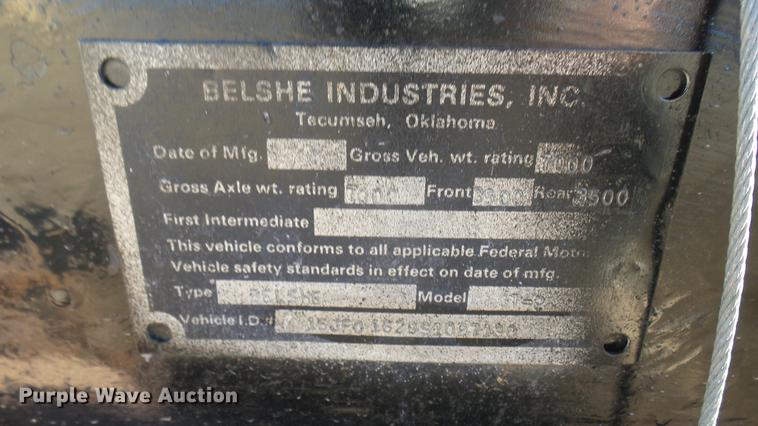 image for item DC1939 1995 Belshe equipment trailer