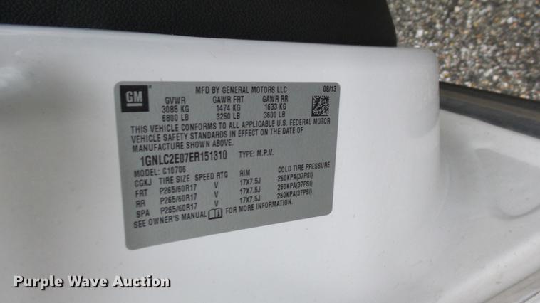 image for item DC1953 2014 Chevrolet Tahoe Police SUV