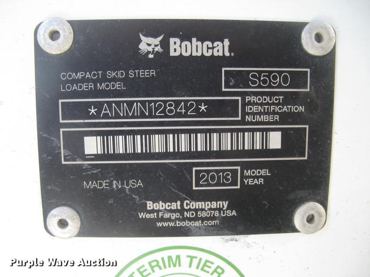 image for item DC2355 2013 Bobcat S590 skid steer