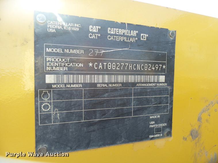 image for item DX9334 2004 Caterpillar 277B skid steer