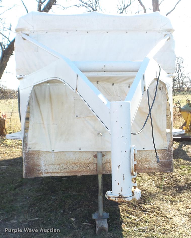 image for item BI9569 1973 shop built livestock trailer