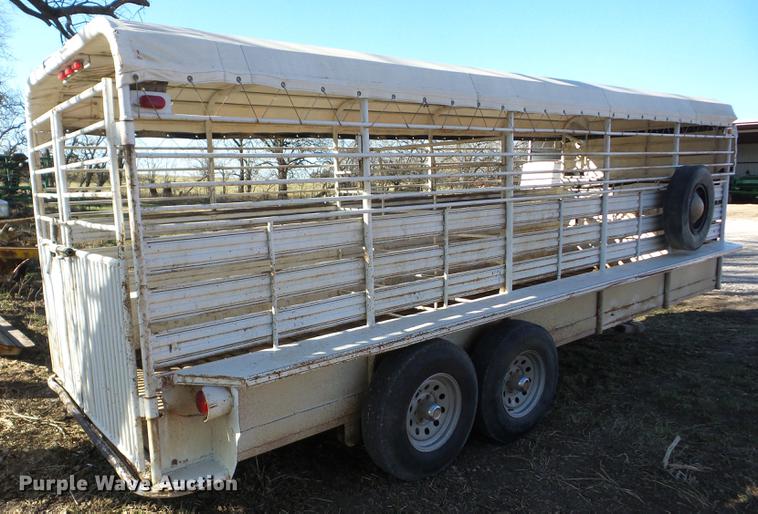 image for item BI9569 1973 shop built livestock trailer