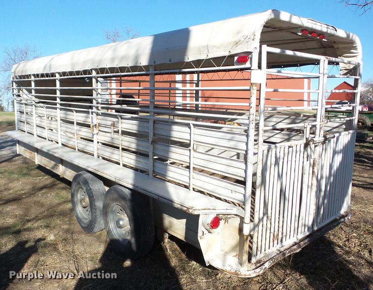 image for item BI9569 1973 shop built livestock trailer