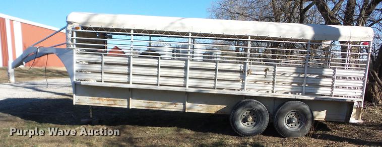 image for item BI9569 1973 shop built livestock trailer