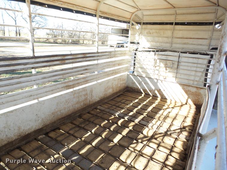 image for item BI9569 1973 shop built livestock trailer