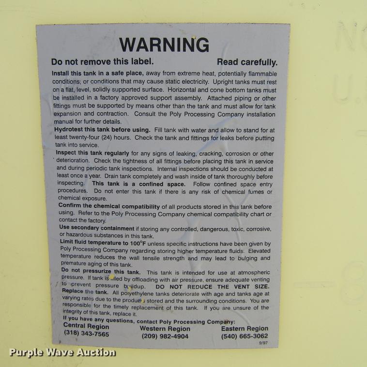 image for item DC0006 Poly tank